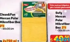 CLEAN&FUN MERCAN POLAR MİKROFİBER BEZ 2'Lİ